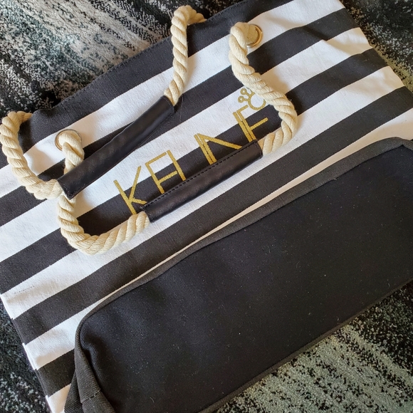 KEUNE Striped Rope Tote - 19" x 13 1/2" (NWT) - Picture 3 of 8